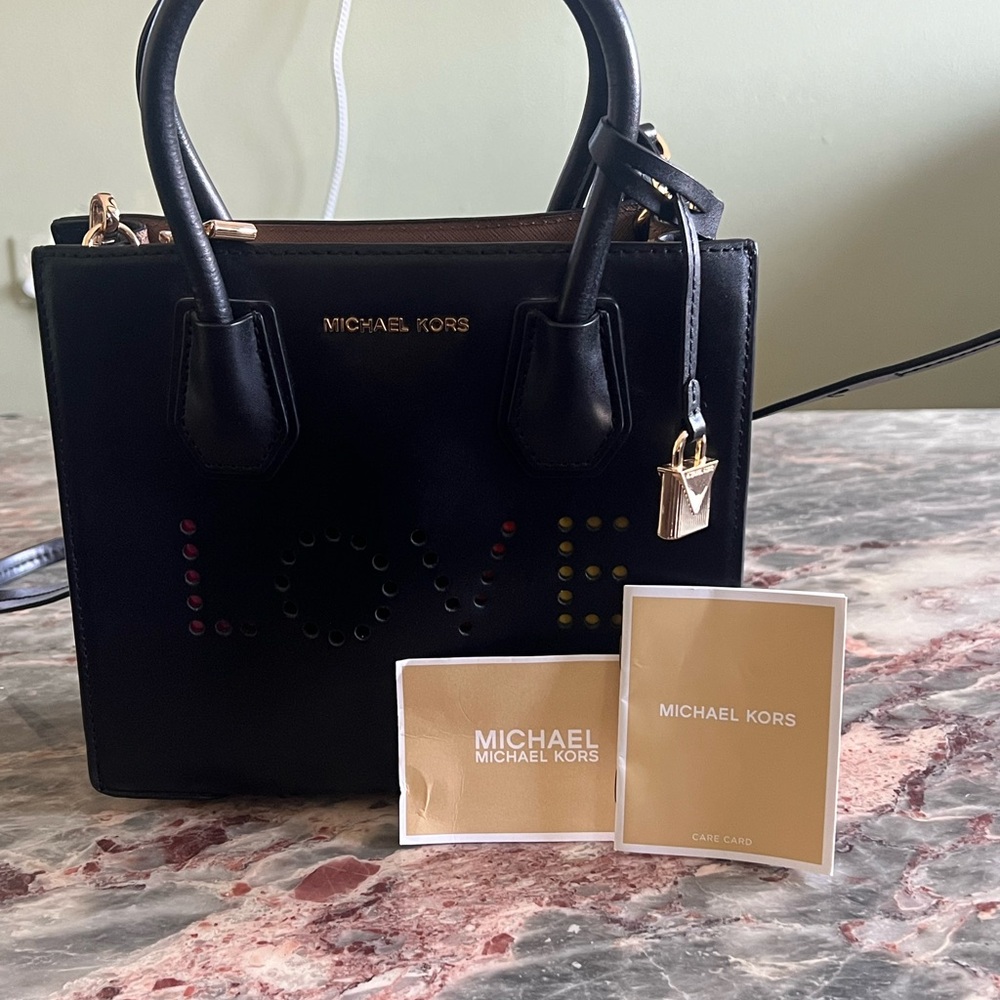 Michael Kors Black Mini Bag with Colorful Accents